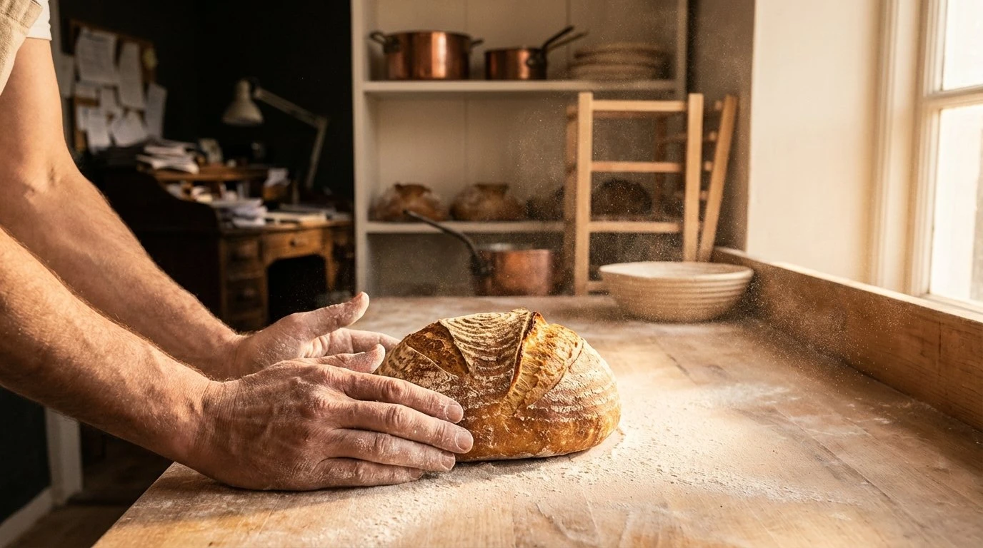 Artisan boulanger au travail — optimisation du temps pour indépendants