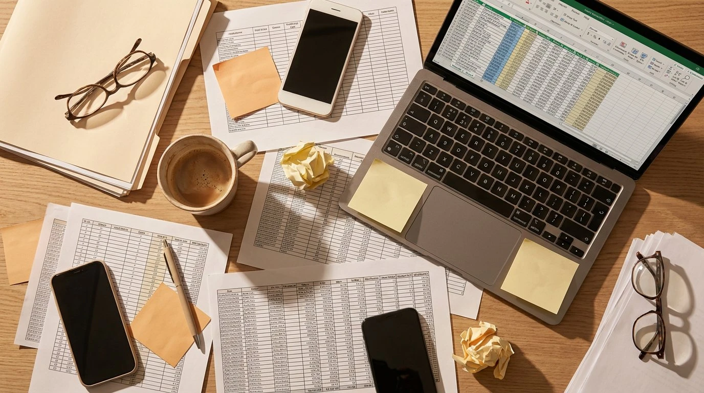 Bureau encombré — surcharge opérationnelle d'un dirigeant de PME